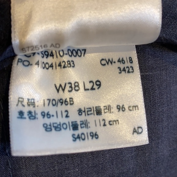 Dockers SZ 38 x 29 Charcoal Signature Khaki Classic Fit Flat Front Pant D11 - Picture 13 of 13